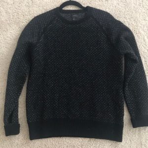JCrew sweater Lambs Wool size L charcoal gray